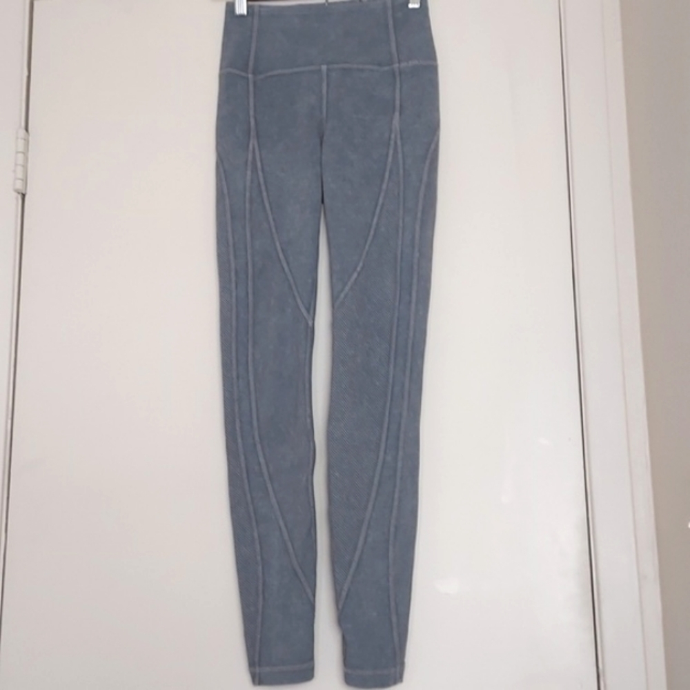 Lululemon Wunder Under High-Rise Tight Snow Washed Ribbed Leggings Size 2